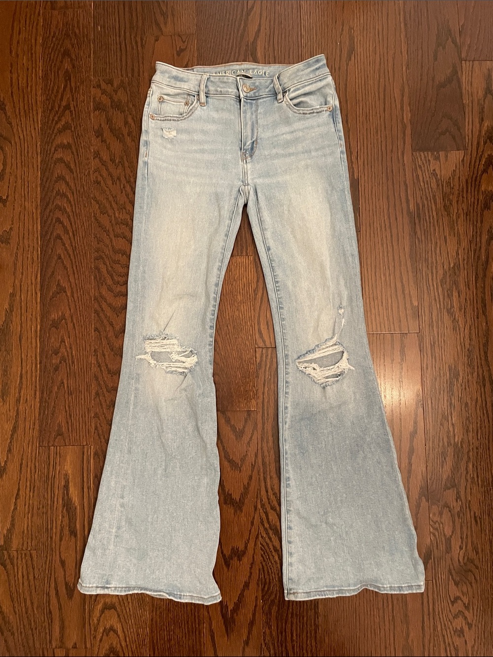 American Eagle Outfitters Light Blue Flare Jeans - Women